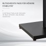 Detailaufnahme: Schwarzer Outsunny Sonnenschirmständer mit rutschfesten Pads für Stabilität.