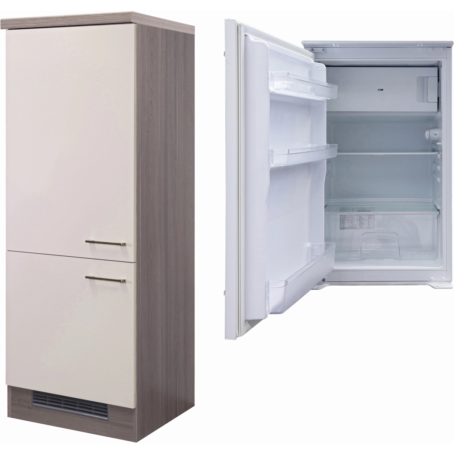 Flex-Well Exclusiv Kühlschrank-Umbau Eico mit Kühlschrank PKM KS 120.4A+ EB