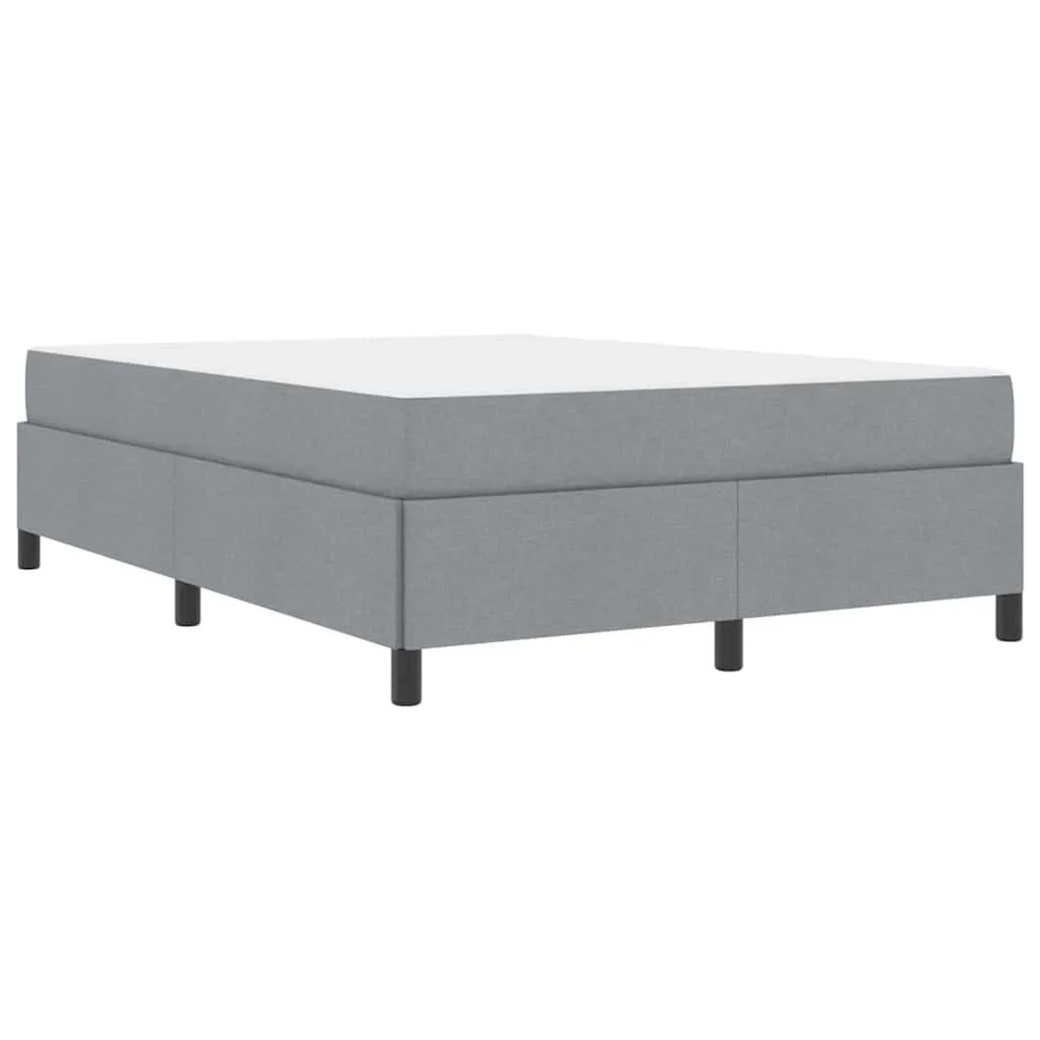 vidaXL Boxspringbett Hellgrau 160 x 200 cm Stoff 3398871 günstig online kaufen