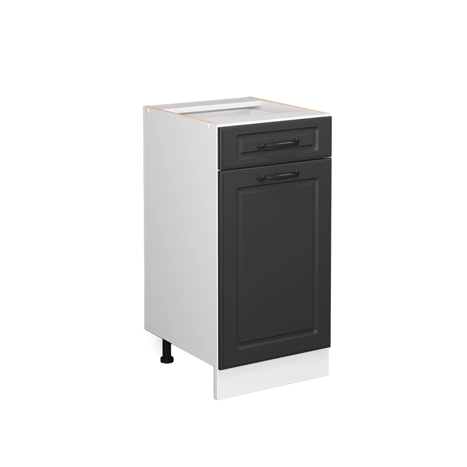 Vicco Küchenunterschrank R-Line Anthrazit Landhaus/Weiß 40 cm ohne Arbeitsplatte