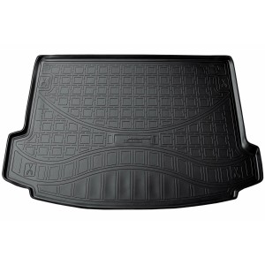 Schwarze Gummi Kofferraumwanne mit Rand für Range Rover Evoque II ab 2019.