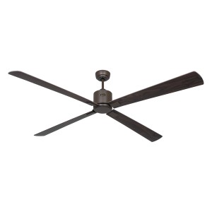 Energiespar Deckenventilator Eco Neo III, 180 cm, Bronze, mit Nussbaum- und Kirschbaumflügeln.