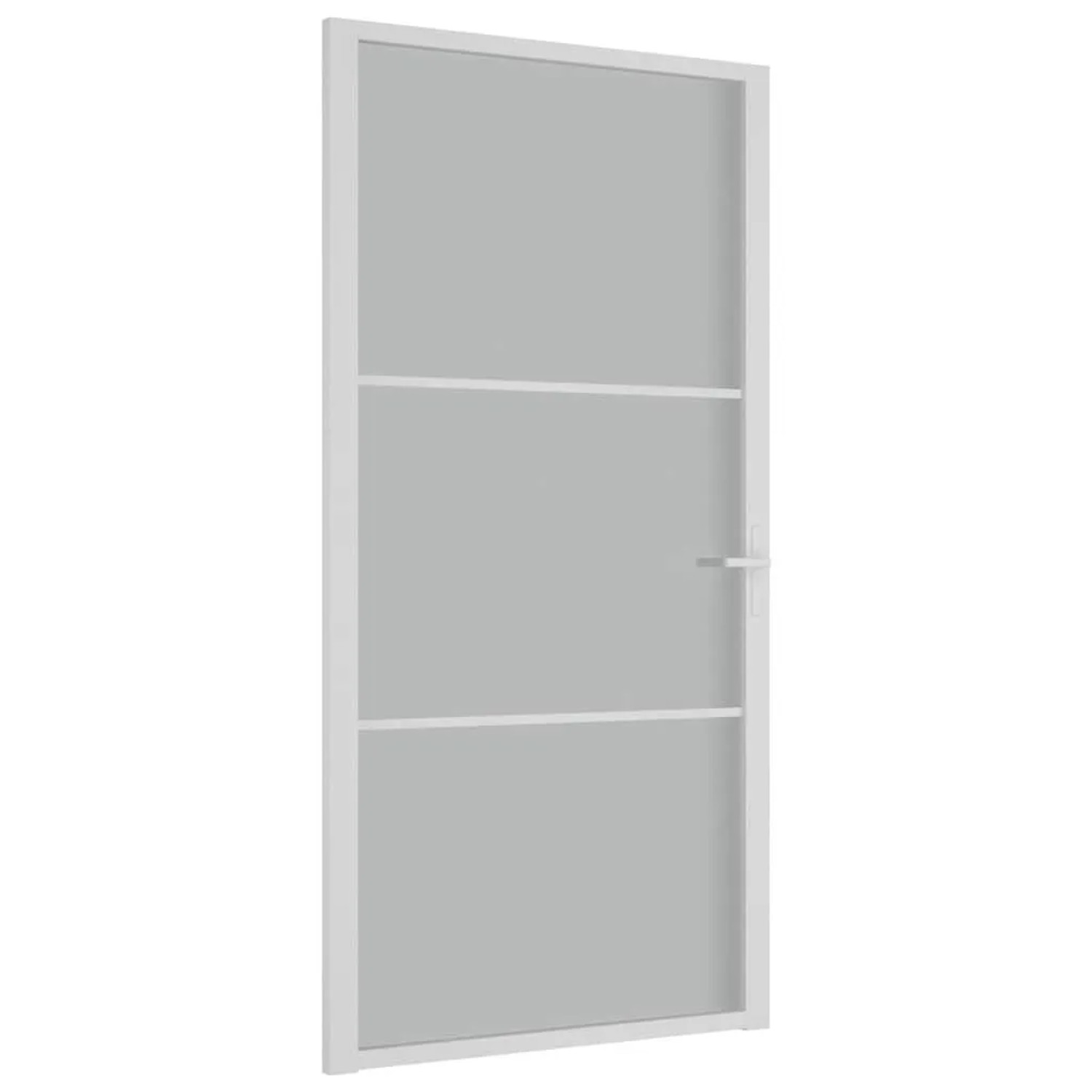 vidaXL Innentür 102,5x201,5 cm Weiß Mattglas und Aluminium 350579