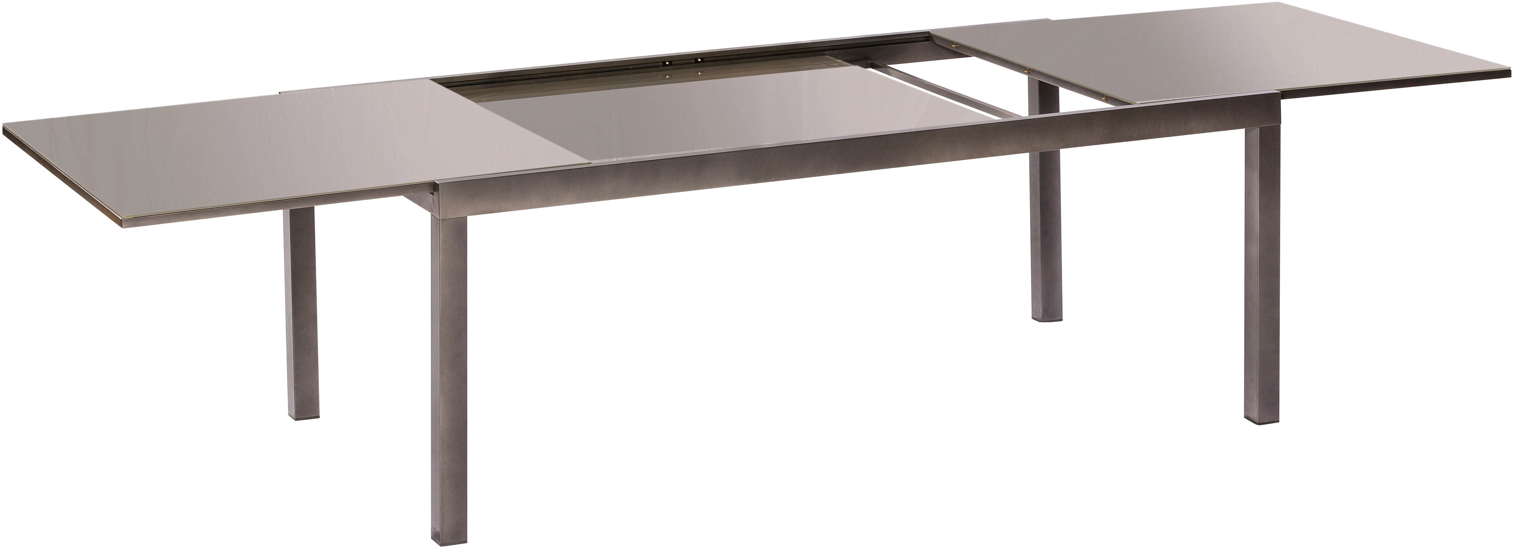 Merxx Gartentisch Semi Rechteckig Aluminium OBI cm cm 200/300 x 110 Ausziehbar bei Grau kaufen