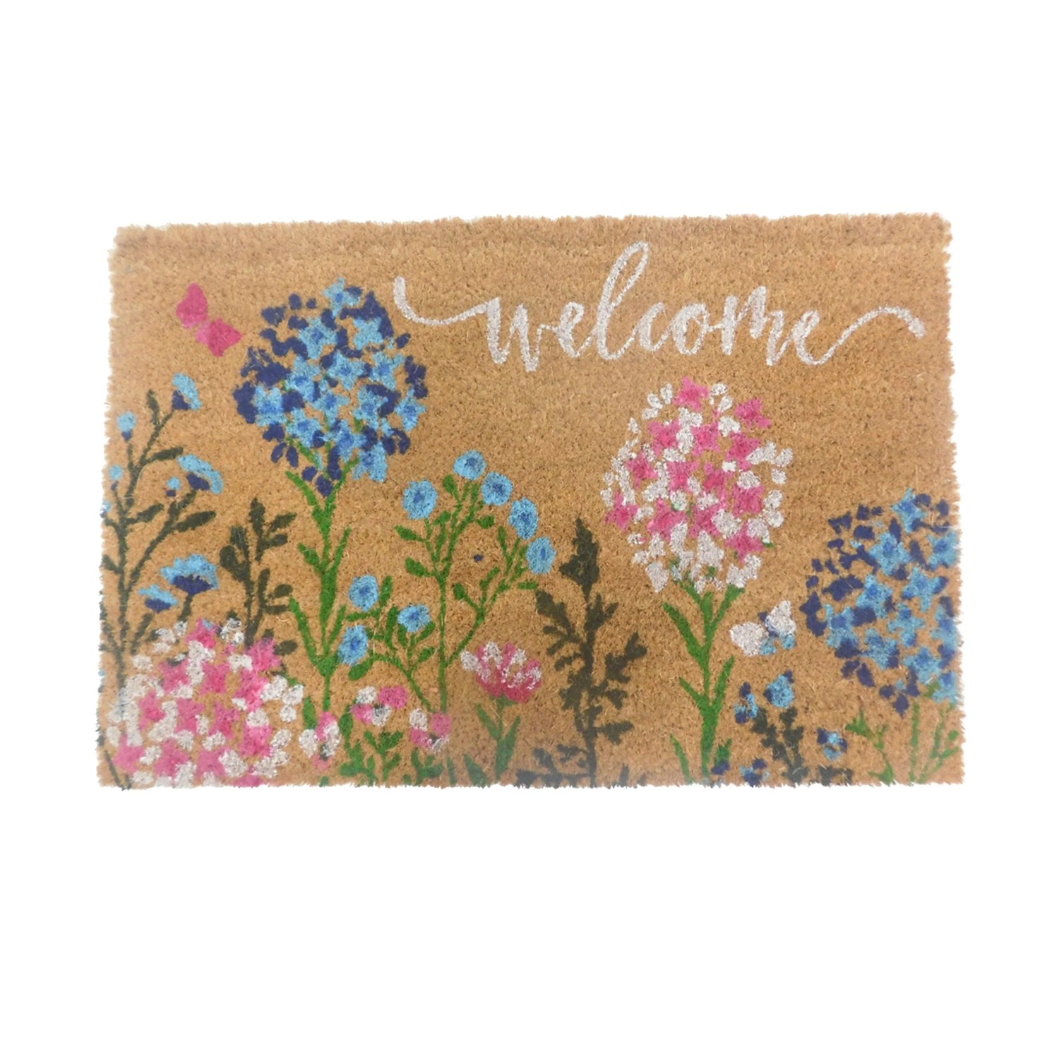 Relaxdays Fußmatte Kokosfaser Mehrfarbig Rutschfest mit Schriftzug 1,5 cm x 60 cm x 40 cm 1,4 kg