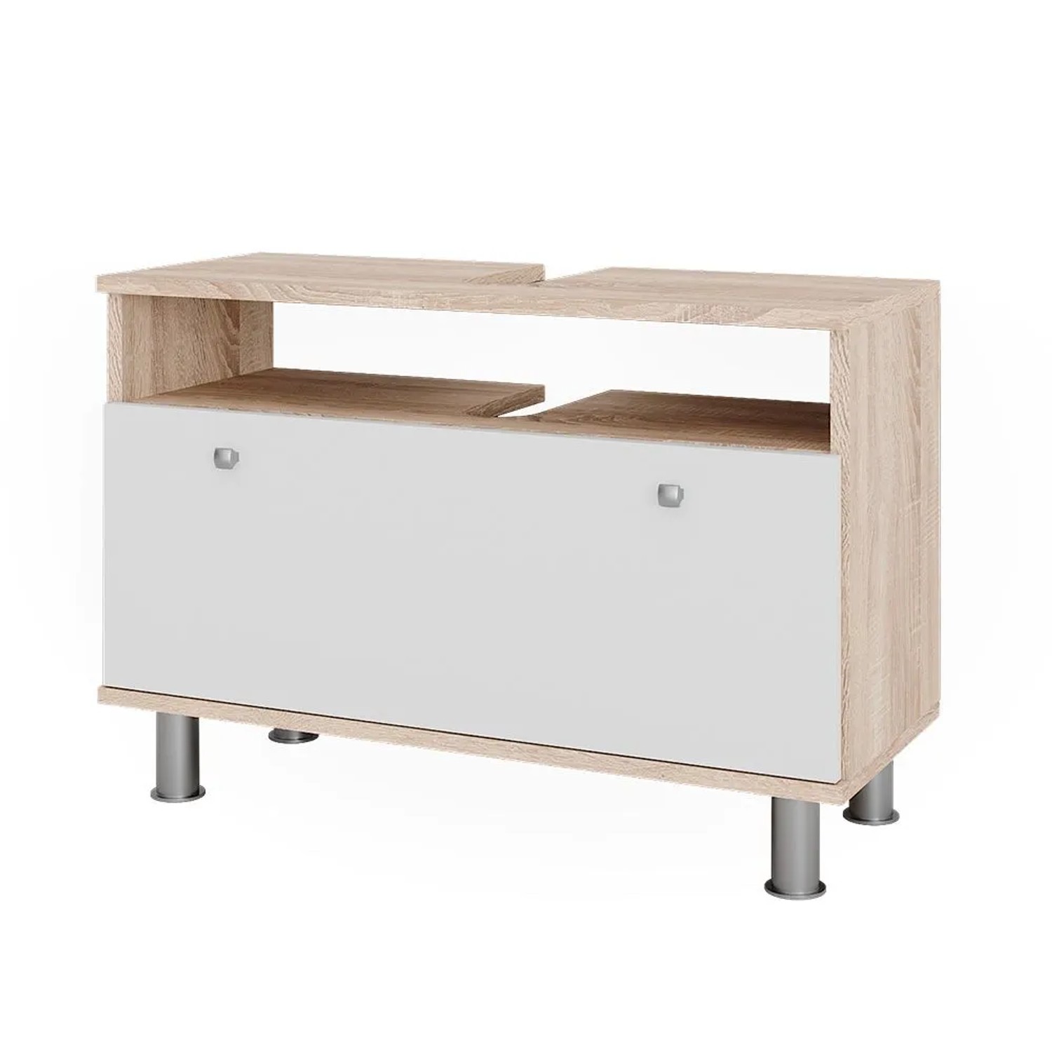 Vicco Waschbeckenunterschrank Fynn Sonoma Weiß 80 x 54 mit Schublade