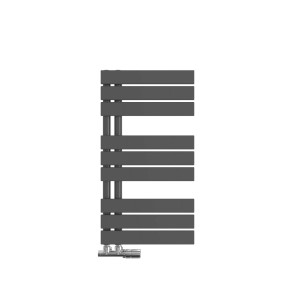 Emke Badheizkörper, 76x40cm, 343W, Anthrazit, Handtuchwärmer für Badezimmer.