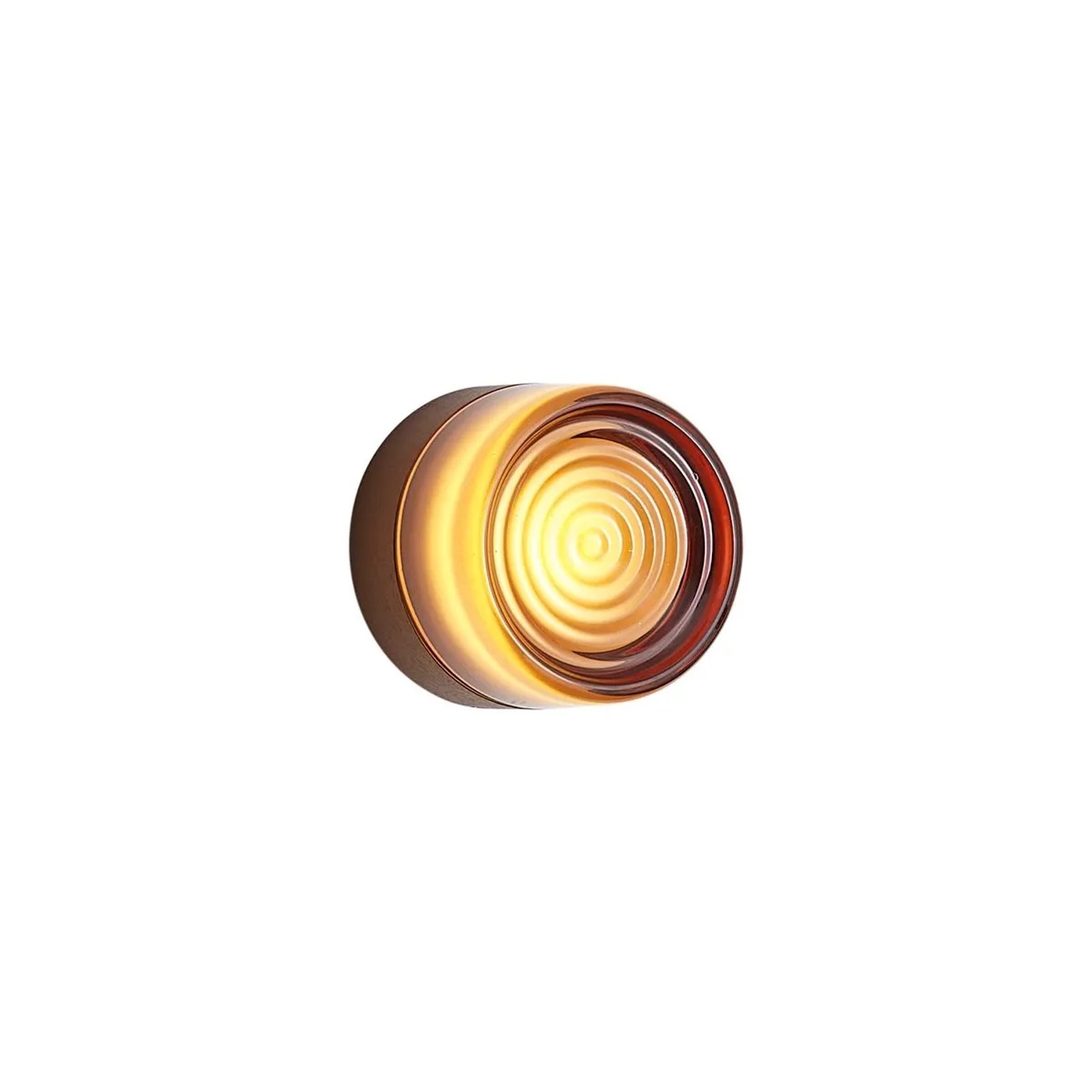 QAZQA Design Wandleuchte DunkelBronze mit Bernsteinfarbenem Glas IP44 Michele