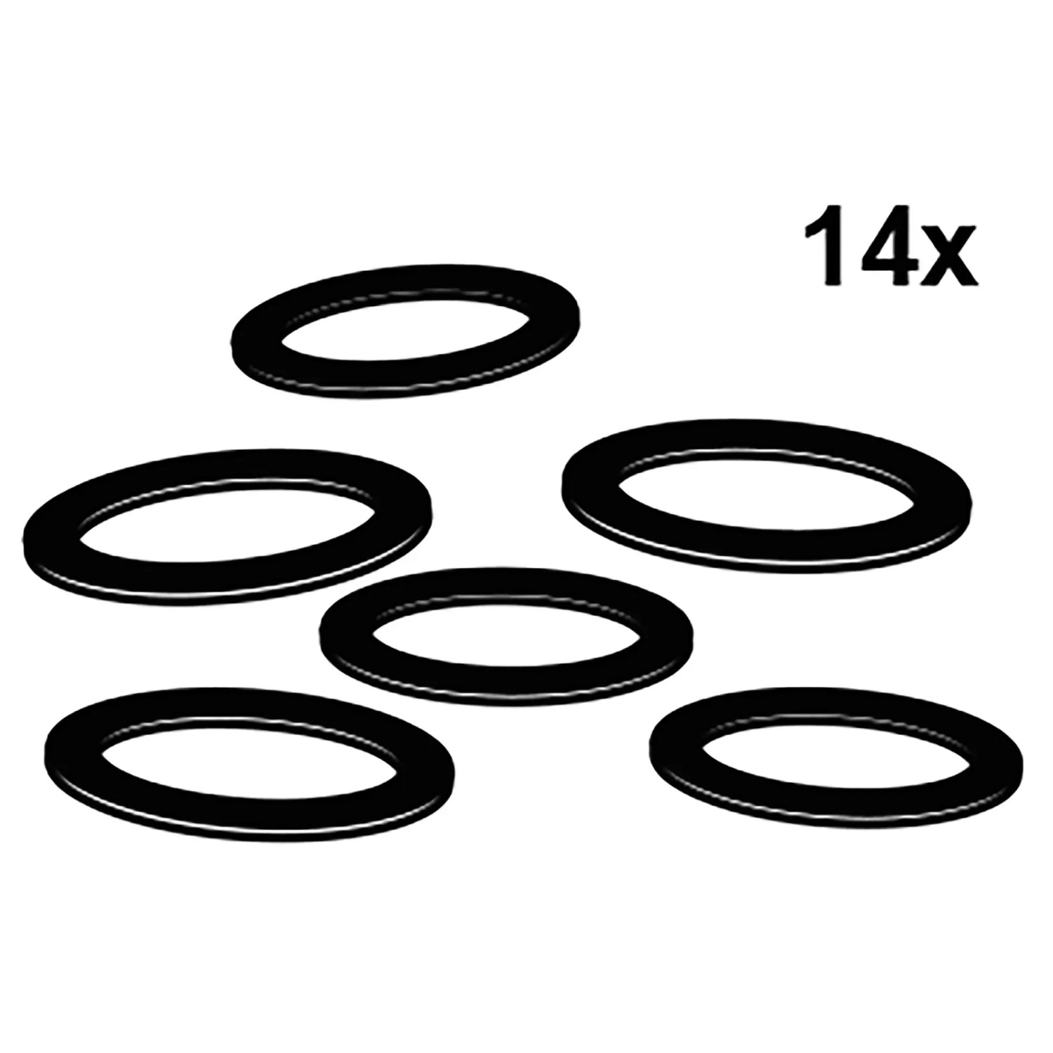 Kirchhoff Dichtungs-Sortiment, 14 rote Vulkanfiber Dichtungen für Hausinstallationen.