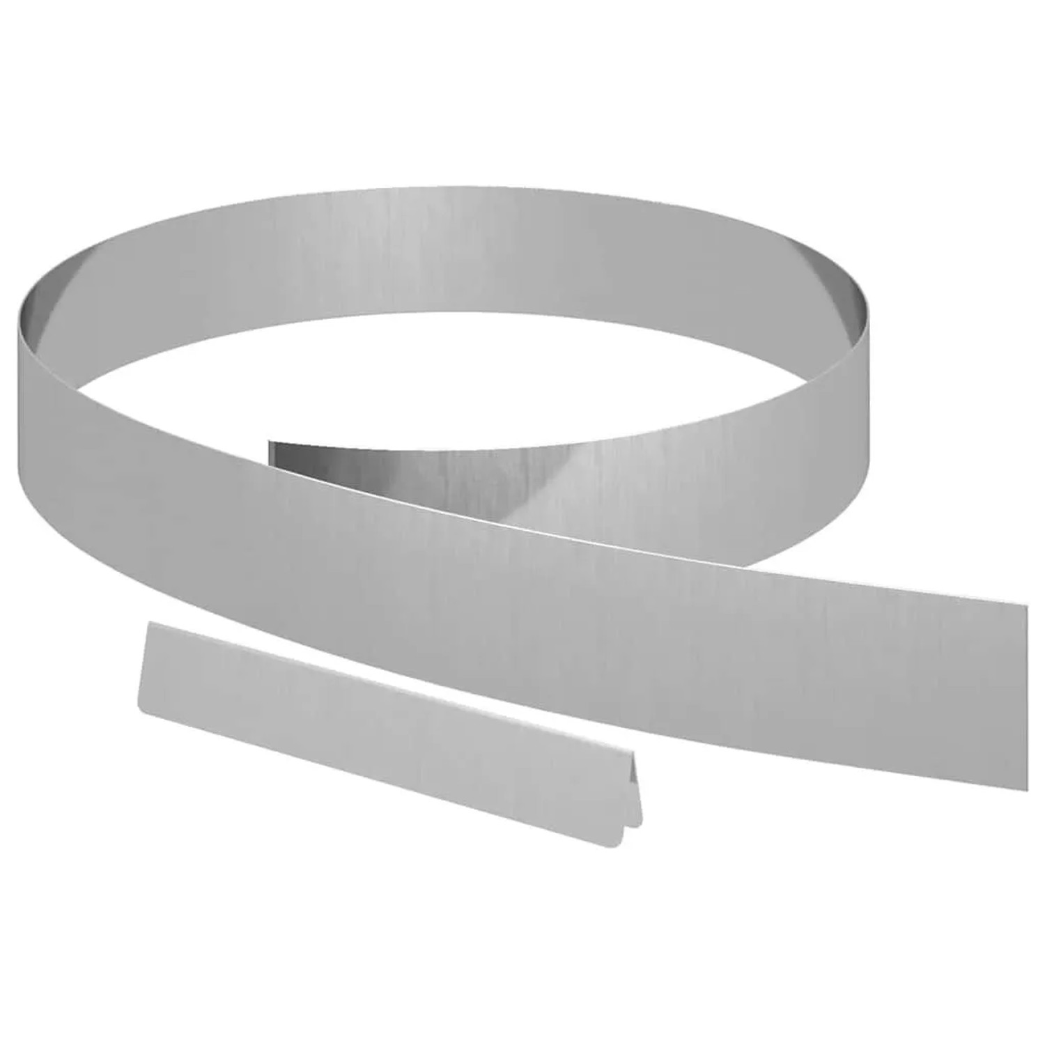 vidaXL Raseneinfassung Silber 450 x 0,05 x 15 cm Verzinkter Stahl 868018