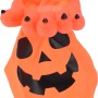 Orange Halloween-Tüte mit Kürbisgesicht und Griff aus Polyester/PP, 38x14x5cm.
