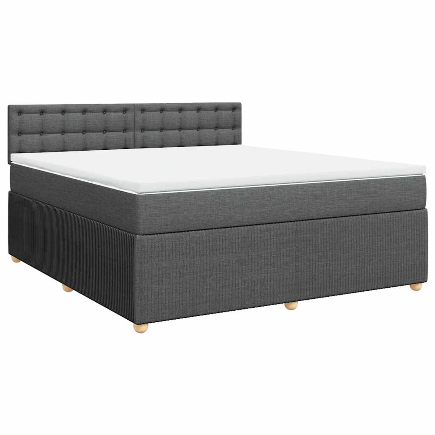 vidaXL Boxspringbett mit Matratze Dunkelgrau 180x200 cm Stoff 3287550 günstig online kaufen