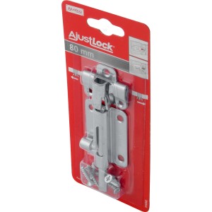Bolzenriegel AjustLock, blau verzinkt, 80 mm, für Türen und Tore im Garten.