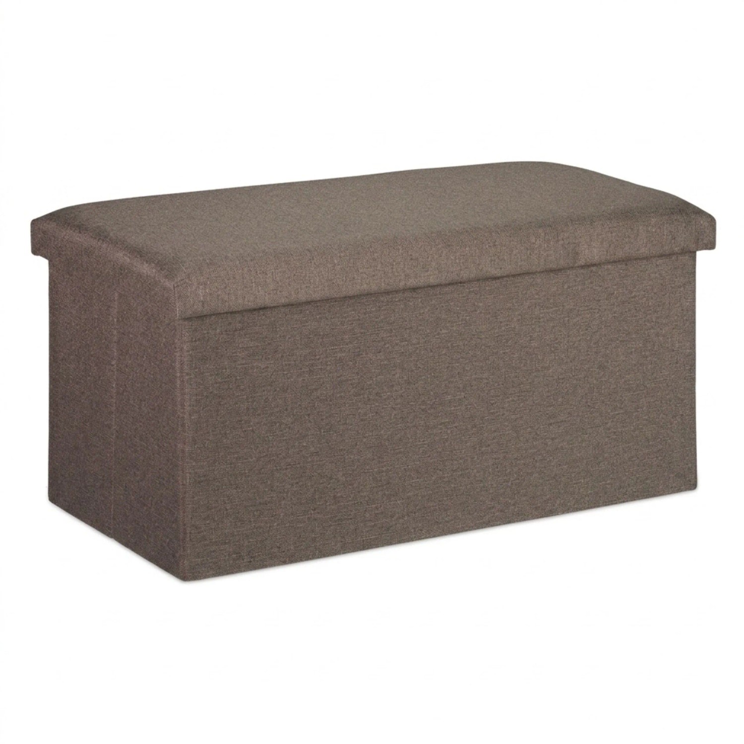 Relaxdays Sitzbank MDF Polyester Schaumstoff Dunkelgrau Faltbar mit Stauraum 38 x 76,5 x 38,5 cm 3,9 kg