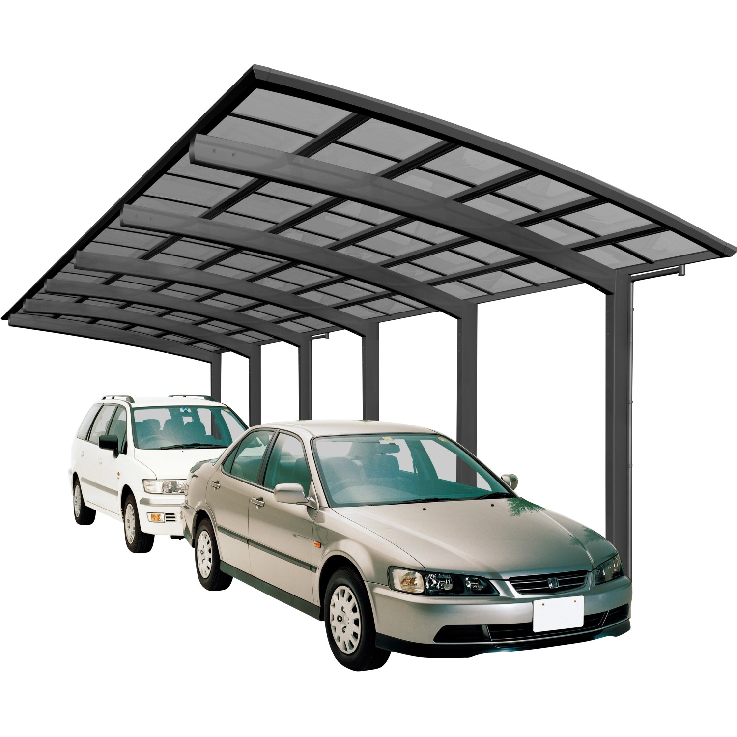 Ximax Alu Carport PortoforteTandem Typ 110 Schwarz 270 x 983 cm Sonderferti günstig online kaufen