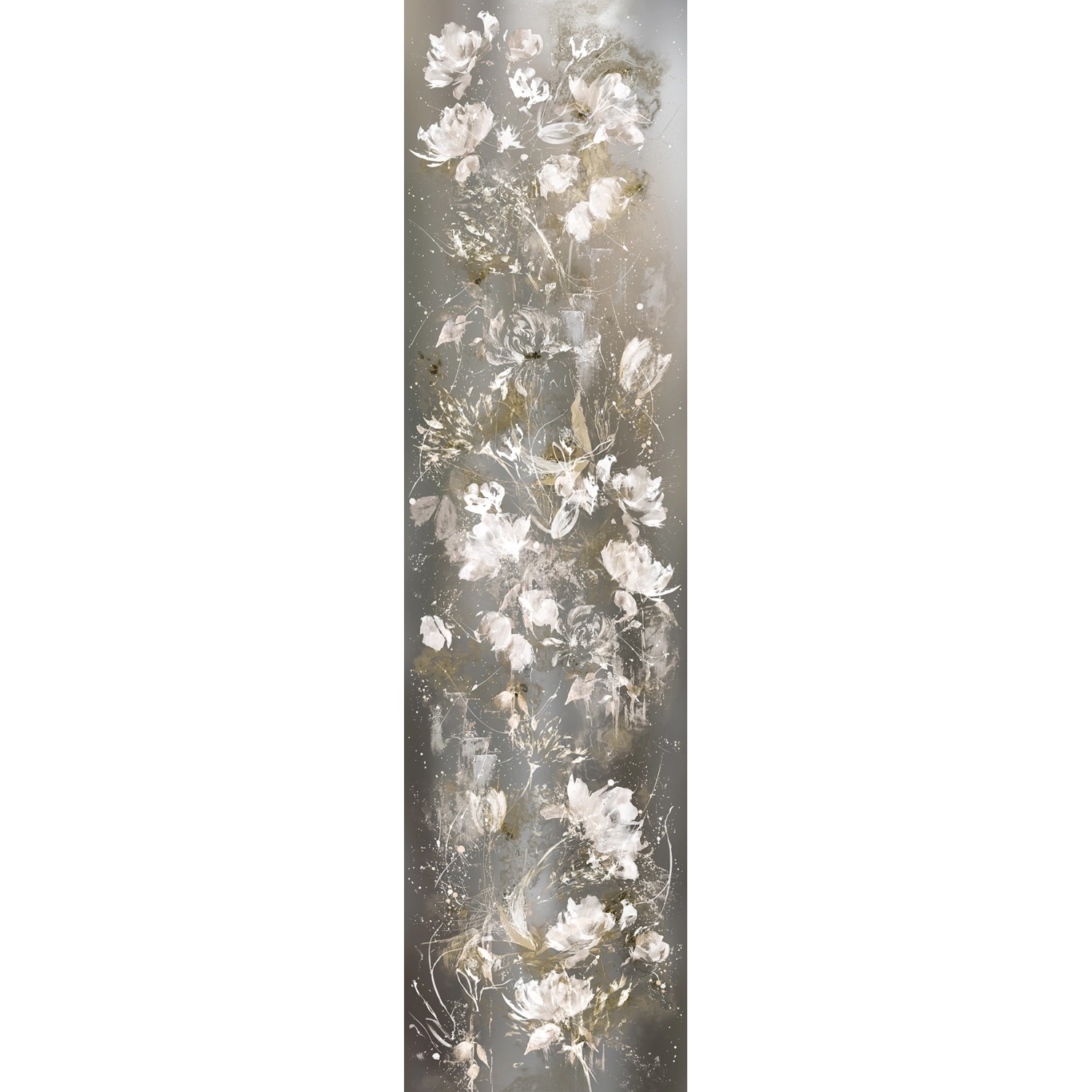 Marburg Vliestapete Blumenmotiv Crushed Modern 270 cm x 70 cm Weiß günstig online kaufen