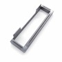 HEVVA GRAZ Möbelfuß, rechteckig, Rohstahl-Klarlack, 20 cm hoch. Stabiles Möbelbein für industrielles Design.