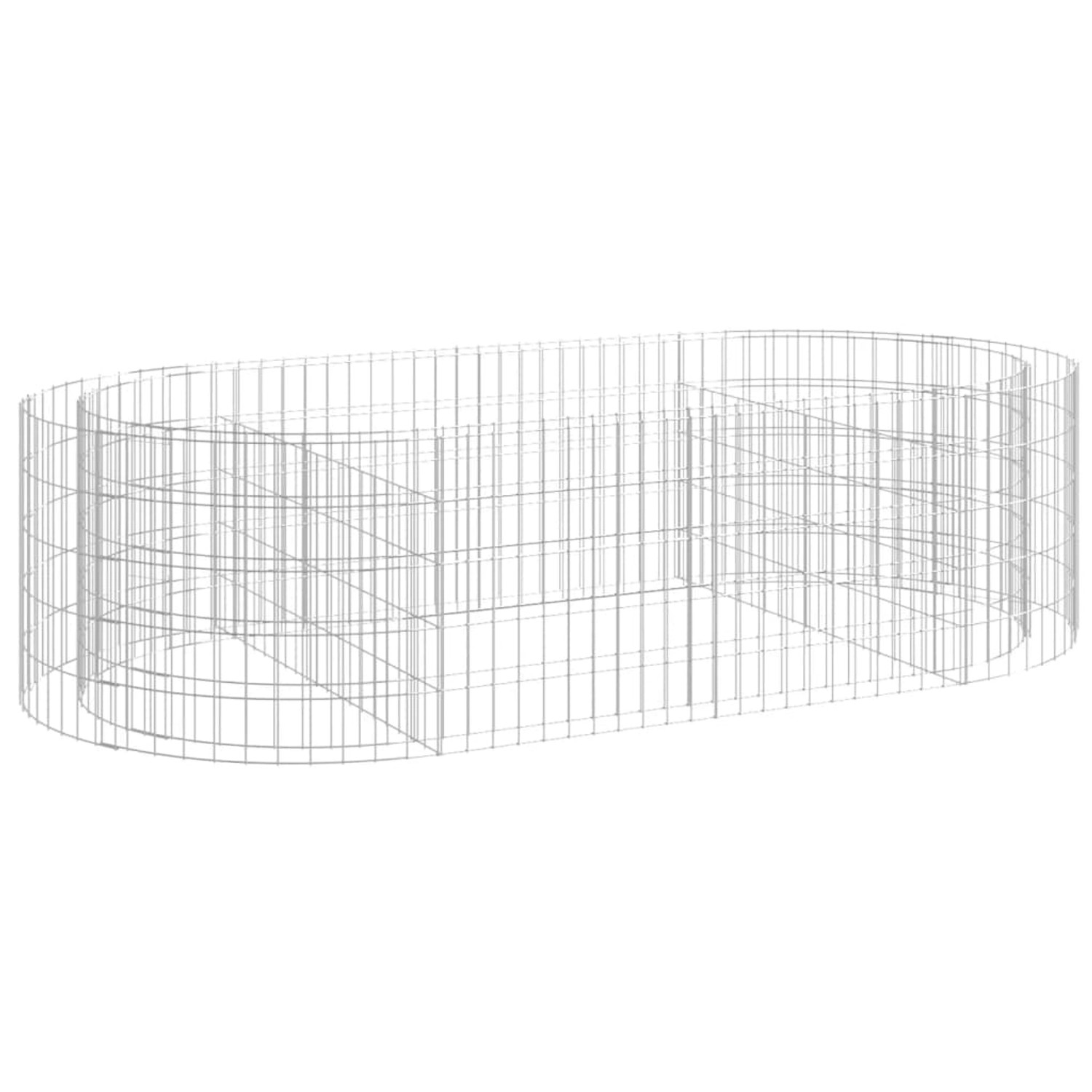 furnicato Gabionen-Hochbeet Verzinktes Eisen 200x100x50 cm