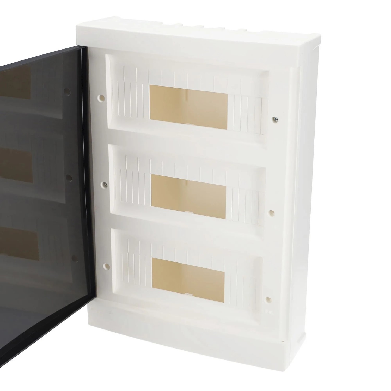 EDO Verteilerkasten Aufputz 3-Reihig Für 36 Module 430 x 300 x 95 mm IP40 Weiß ABS Sicherungskasten Stromkasten Für Elektroinstallation