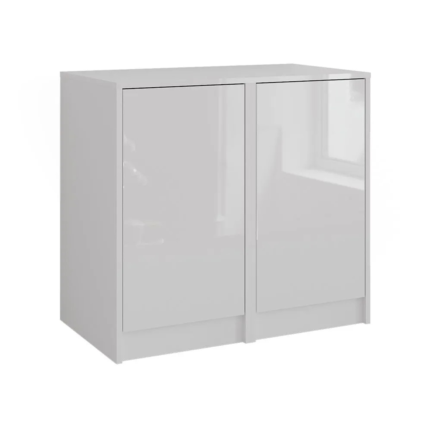 Vicco Kommode Sherry Weiß Weiß Hochglanz 80 x 76 2 Teile Art Nr 57722