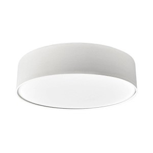 Lindby Deckenlampe Sebatin 9620328 Modern in Weiß aus Textil 3-flammig E27 Schlafzimmerleuchte