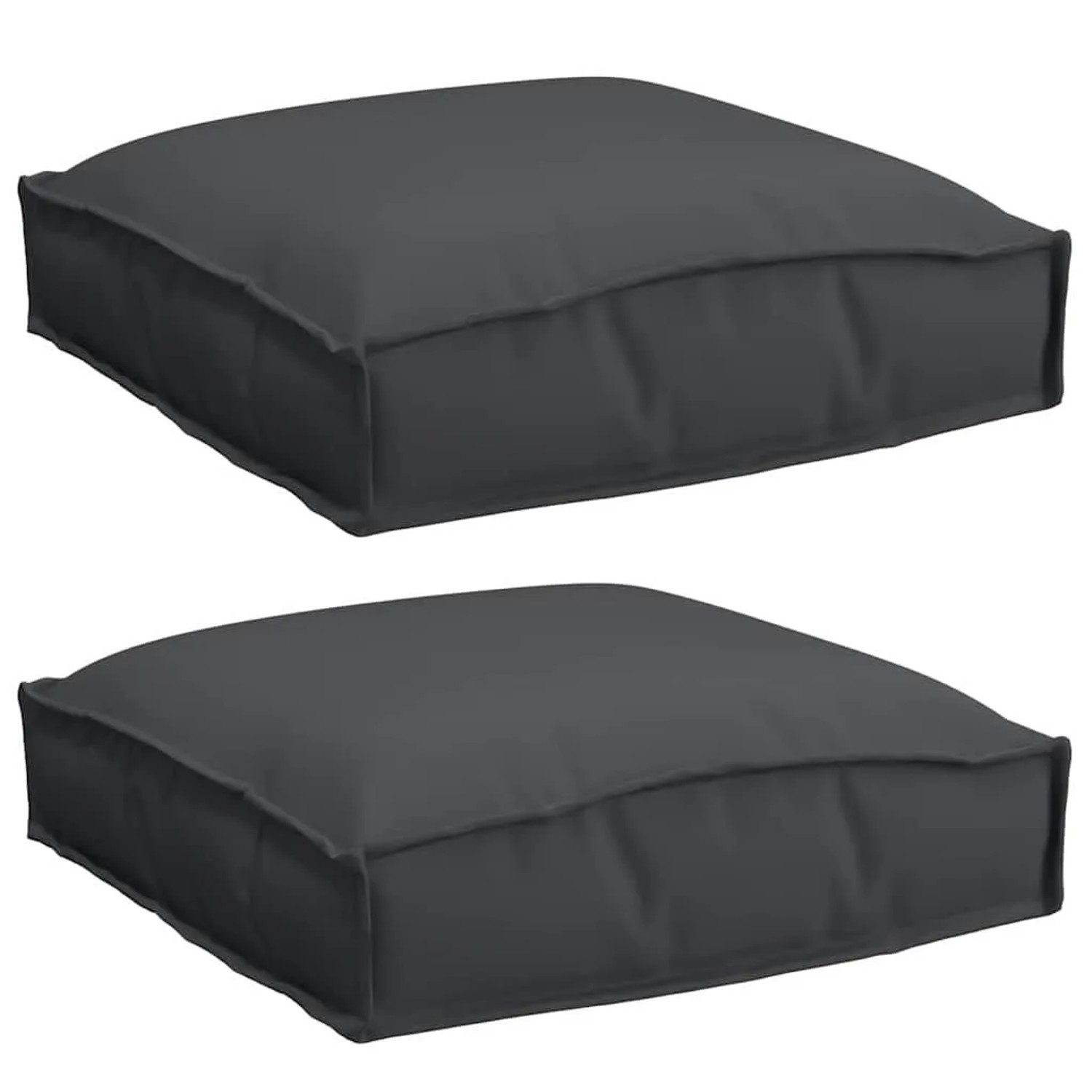 vidaXL Kissen 2 Stk Schwarz 40 x 40 x 8 cm Oxford-Stoff 42001582