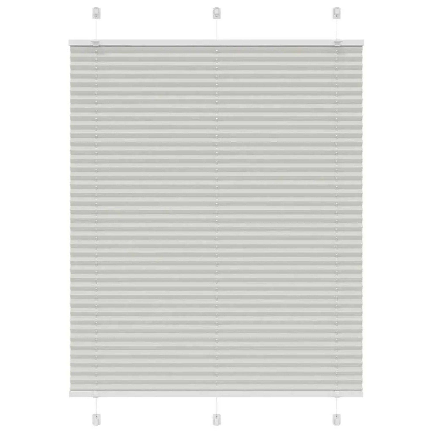 vidaXL Plissee Hellgrau 110x150 cm Stoffbreite 109,4 cm Polyester 4015349 günstig online kaufen