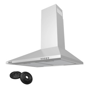 CIARRA Dunstabzugshaube 60cm, A++, 370 m³/h, 3 Stufen, mit Kohlefilter