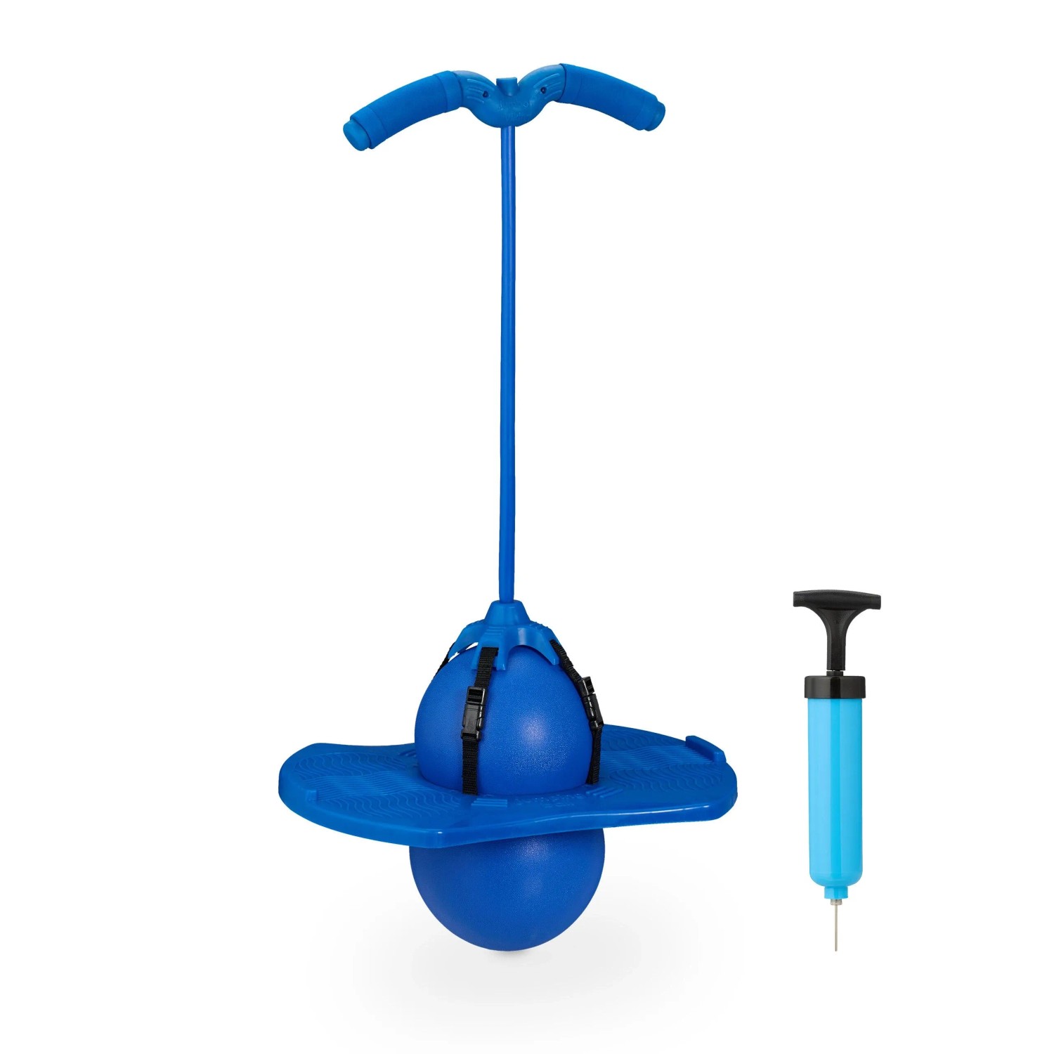 Relaxdays Pogo Ball Kunststoff Blau Mit Griffen 74 Cm X 39 Cm X 29 Cm 0, 91 Kg