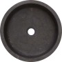 Rundes, dunkles baliv Aufsatzwaschbecken WBA-7070 aus Naturstein, Ø 40 cm.