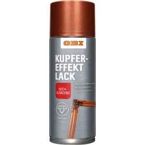 OBI Kupfereffekt Lack Spray, hochglänzend, 400ml Dose.