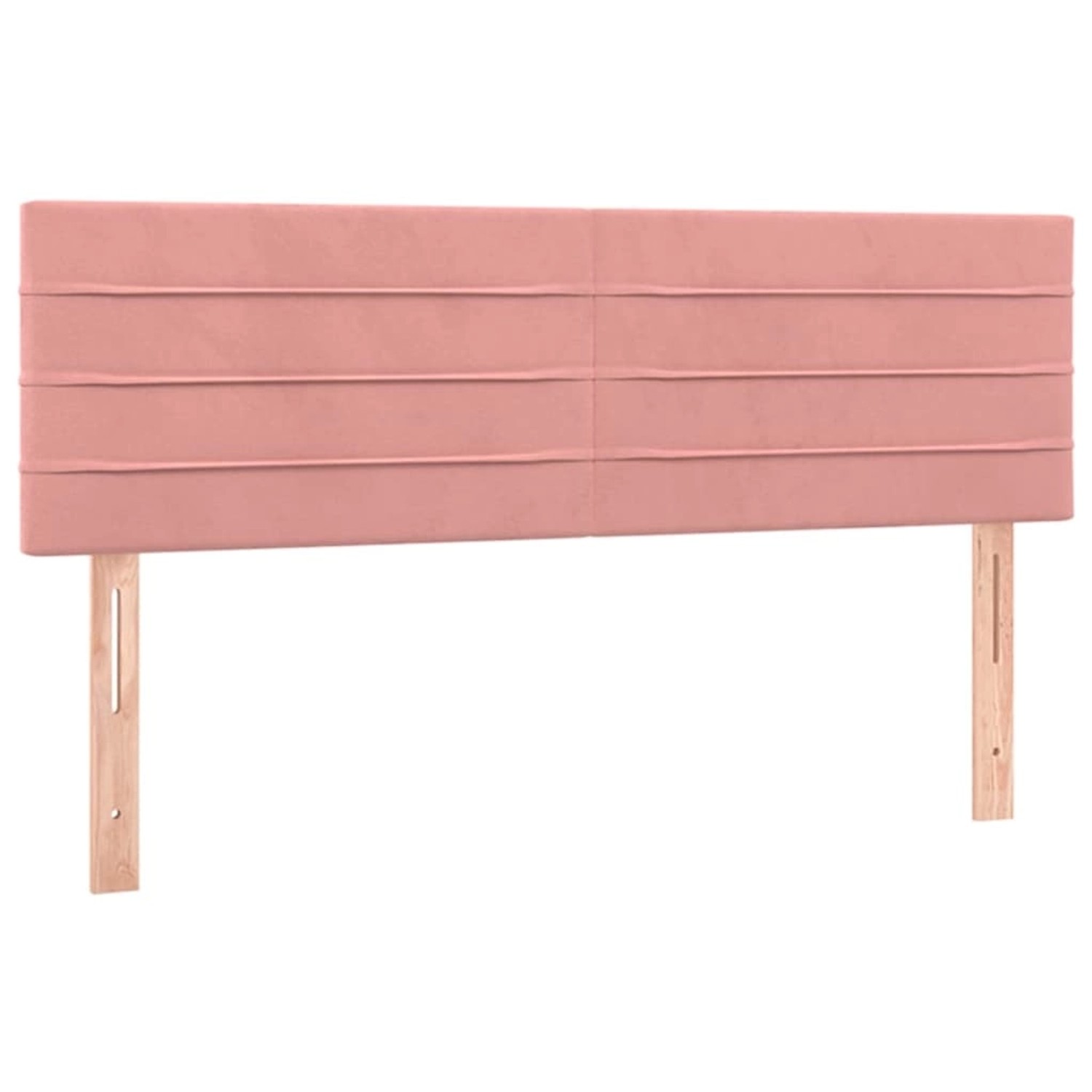 vidaXL LED Kopfteil Rosa 144x5x78/88 cm Samt 3121805