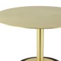 Eleganter, runder, brauner Beistelltisch MeGusta Zeno (Ø 40x55 cm) mit Eisengestell.
