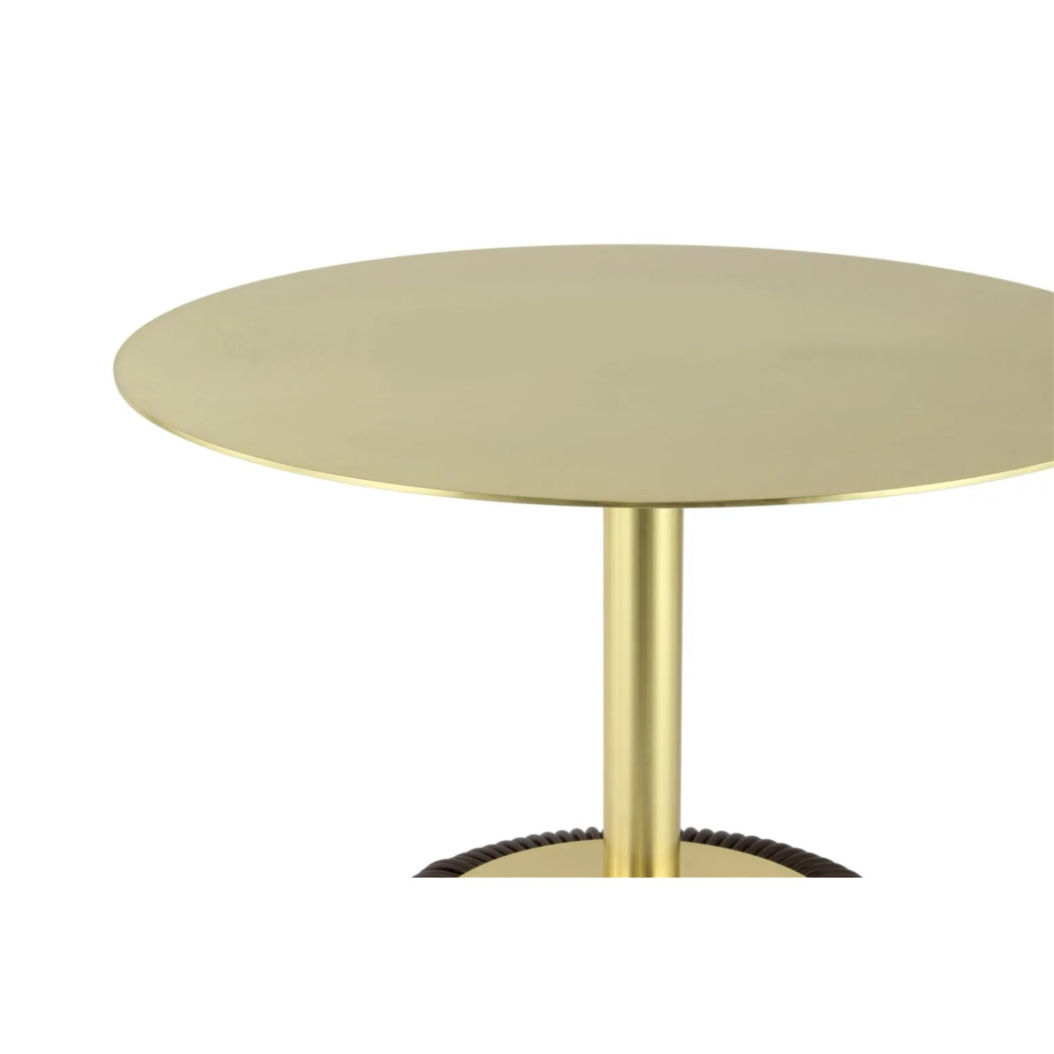 Eleganter, runder, brauner Beistelltisch MeGusta Zeno (Ø 40x55 cm) mit Eisengestell.