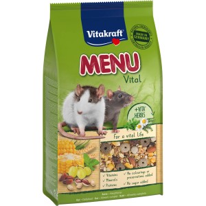 Vitakraft Menu Vital Rattenfutter 1kg mit Getreide, Nüssen und Kräutern.