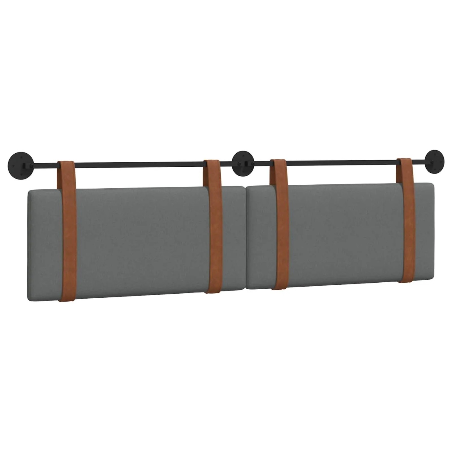 vidaXL Hängevorderseite Uni Dunkelgrau 170 x 55 x 5 cm Antikes PU 42031484