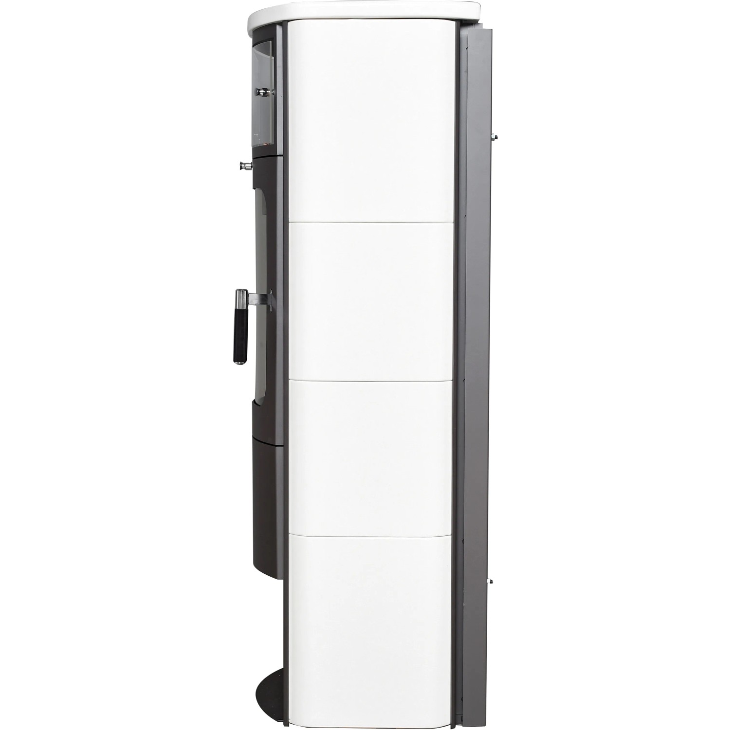Hark Küchenofen Keramik 7 kW, Kaminofen mit Automatik, weiße Keramikverkleidung.
