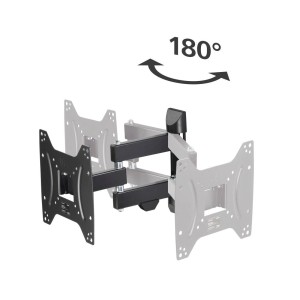 Schwenkbare Hama TV-Wandhalterung für 48-122cm TVs, neigbar und ausziehbar, in Schwarz.