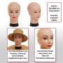 Zwei weibliche Mannequin-Köpfe (30cm) aus Polypropylen, geschminkt, für Perücken & Präsentationen. Stabiler Standfuß.