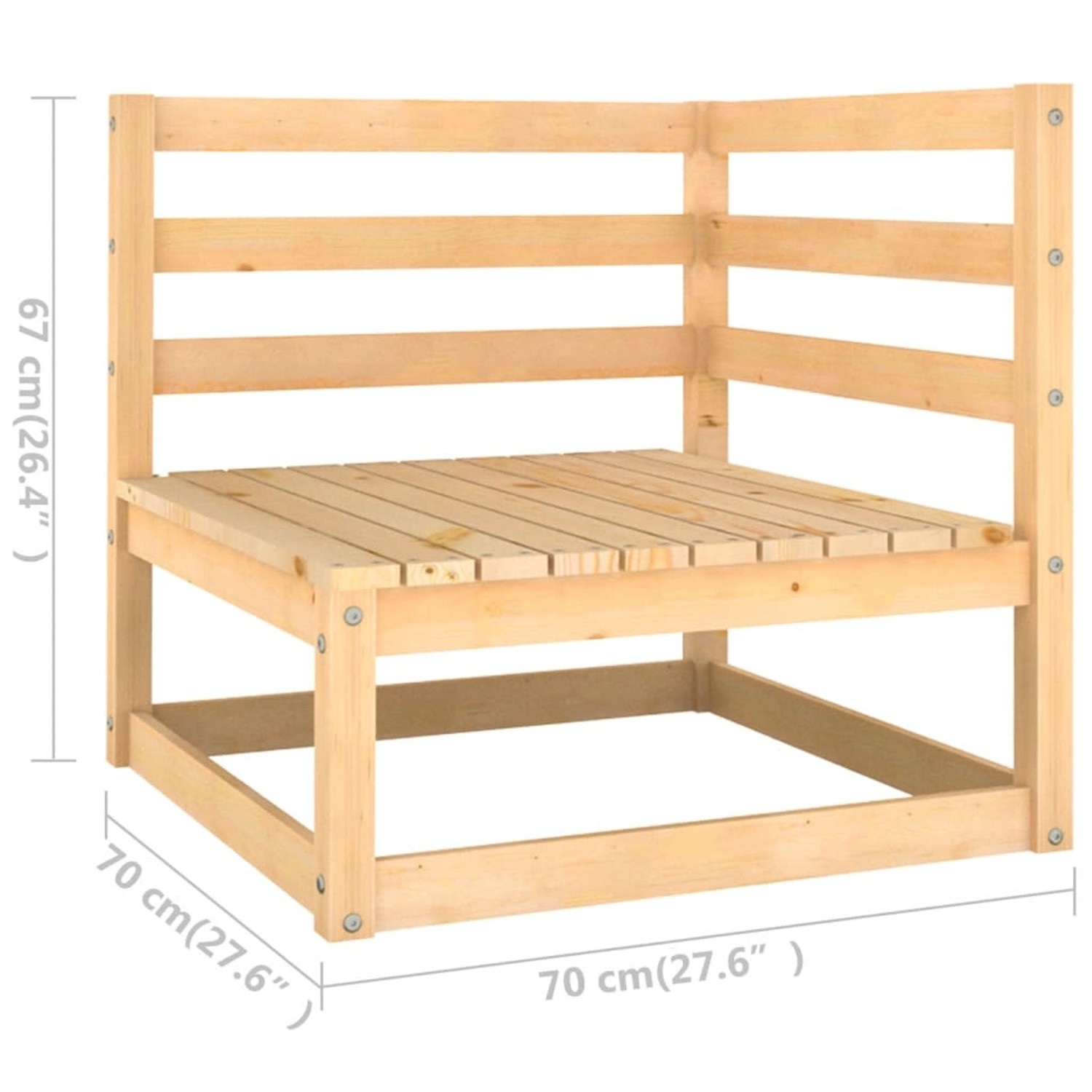 vidaXL 10-tlg Garten-Lounge-Set mit Kissen Kiefer Massivholz Modell 26