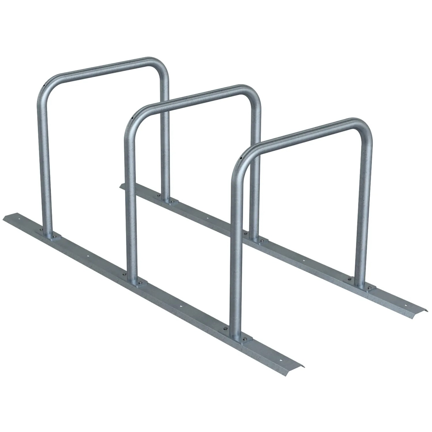 Schake Fahrradanlehnbügel Reihenanlage 3 Einstellplätze Ø 48 mm Feuerverzinkt