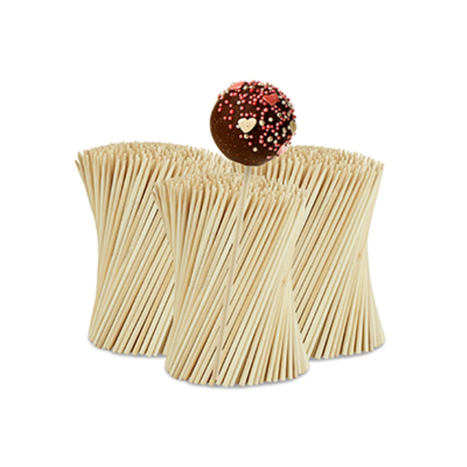 Relaxdays Cake Pop Stiele Bambus Natur 1000er Set 15 cm 1 kg