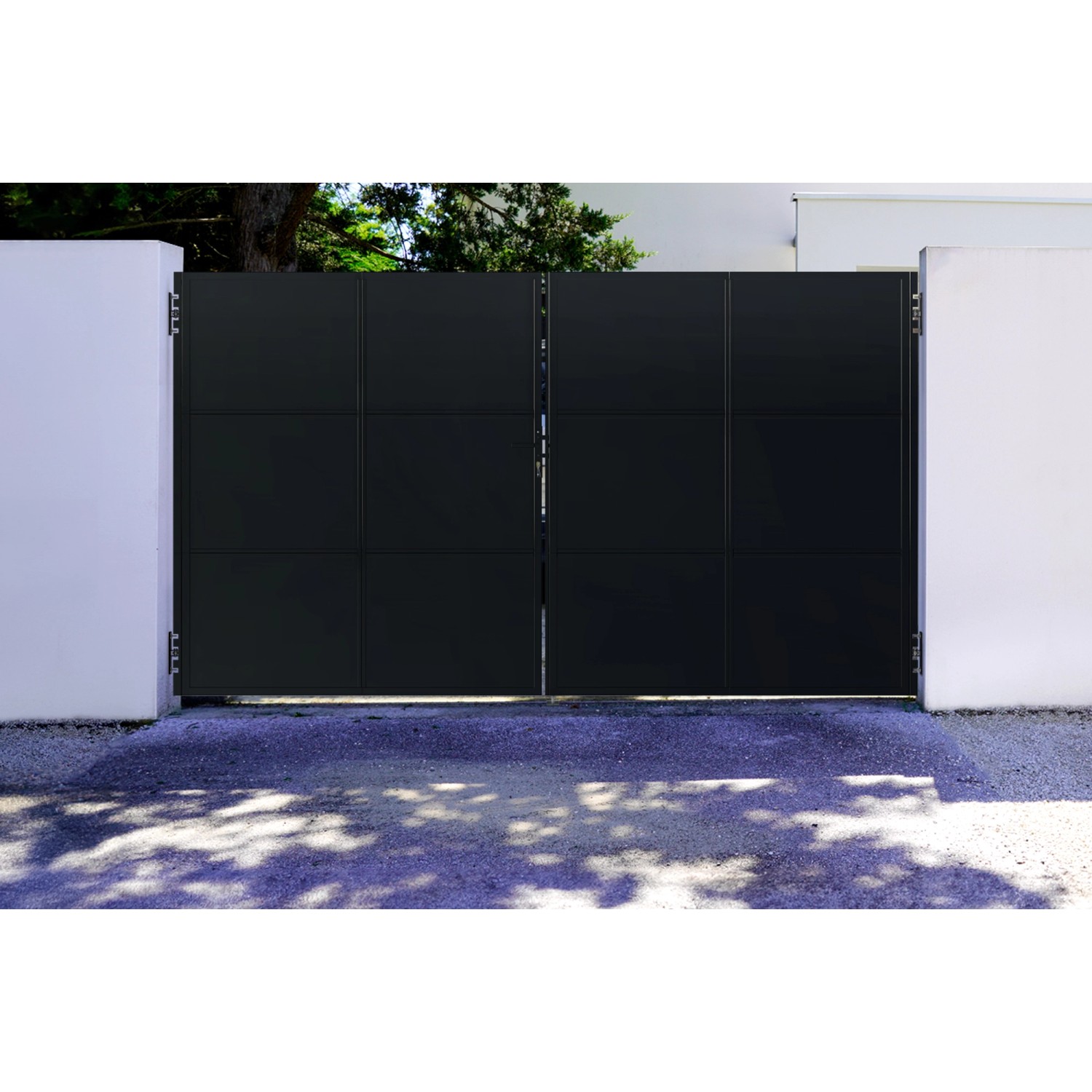 Casanoov Nali H 200Cm Mattschwarz 3 5M Stahl Flügeltor günstig online kaufen