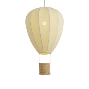 QAZQA Kinder-Pendelleuchte Beige Heißluftballon Air Balloon