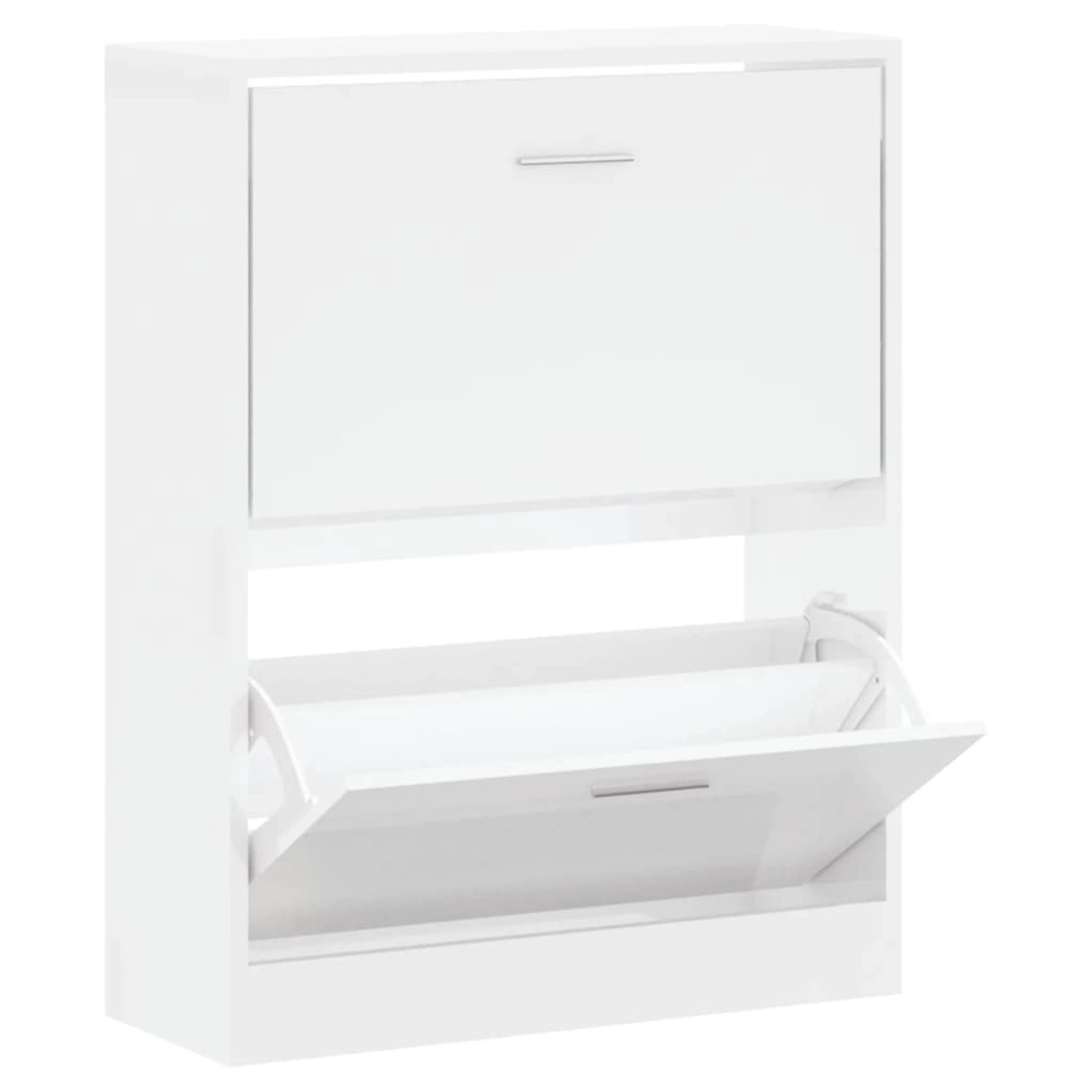 vidaXL Schuhschrank Hochglanz-Weiß 63x24x81 cm Holzwerkstoff 342560 günstig online kaufen