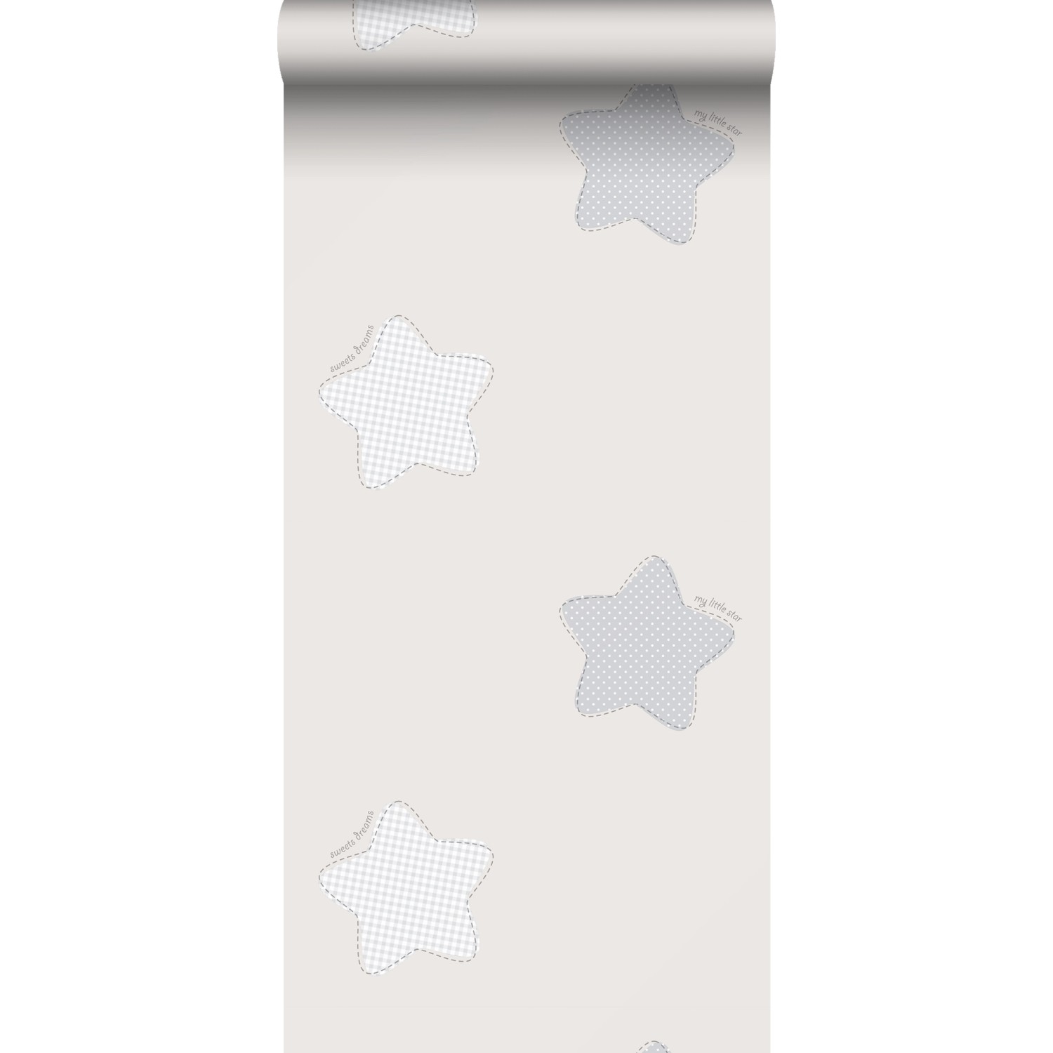 Sanders & Sanders Tapete Sterne Beige Und Grau 53 Cm X 10 M 640568 günstig online kaufen