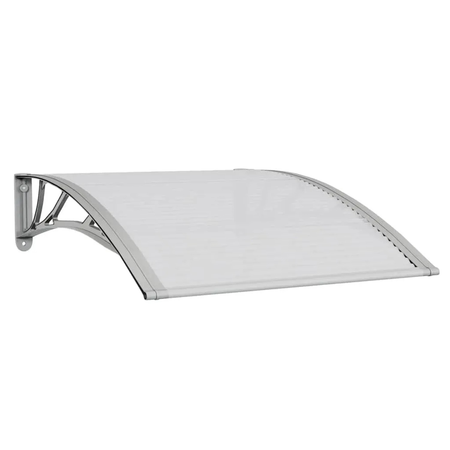 vidaXL Türvordach Grau und Transparent 100x75 cm Polycarbonat 153589