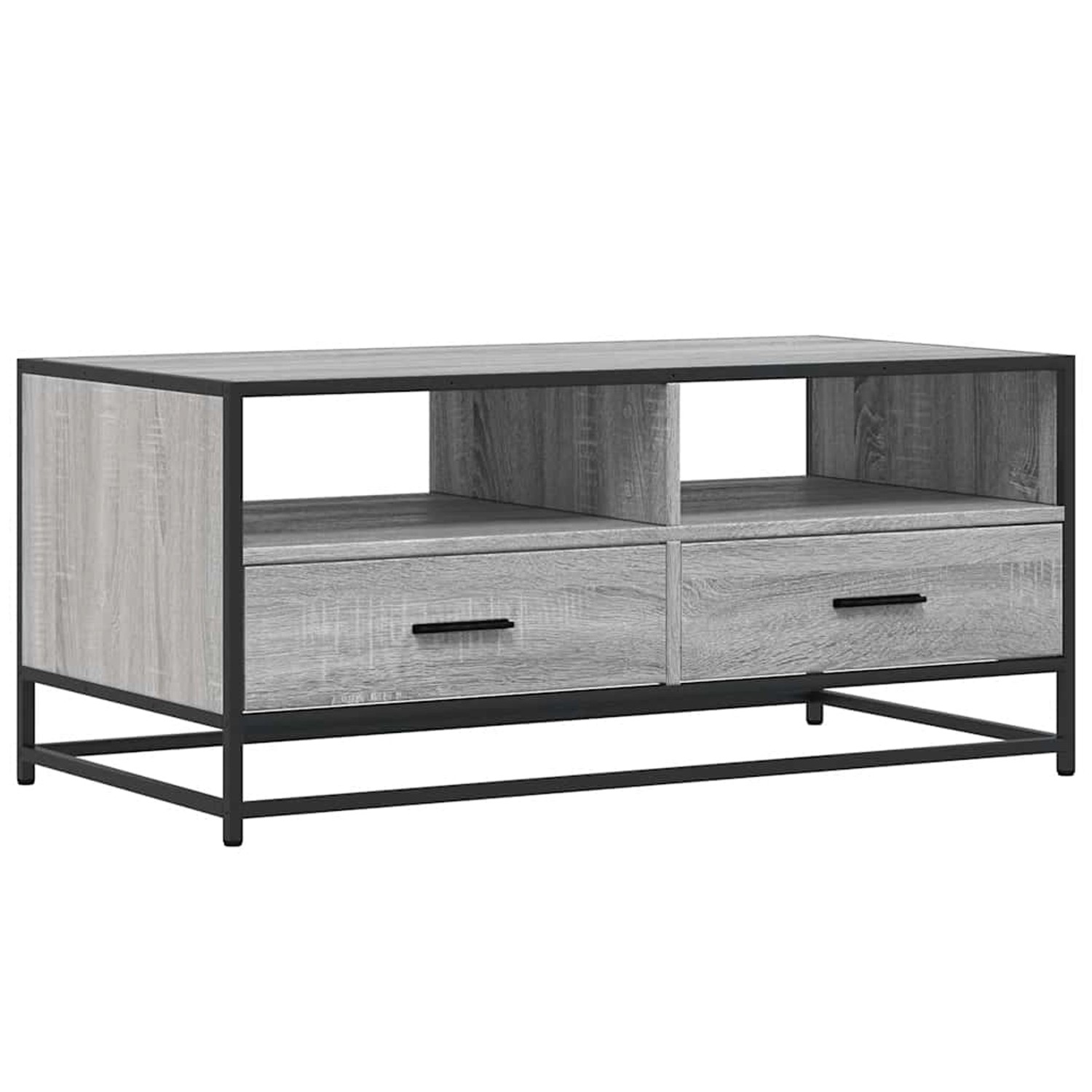 vidaXL Couchtisch Grau Sonoma 100x50x45 cm Holzwerkstoff und Metall 848787 günstig online kaufen