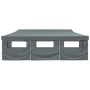 Anthrazitfarbenes vidaXL Faltzelt/Partyzelt 3x9 m mit 8 Seitenwänden für Outdoor-Events.