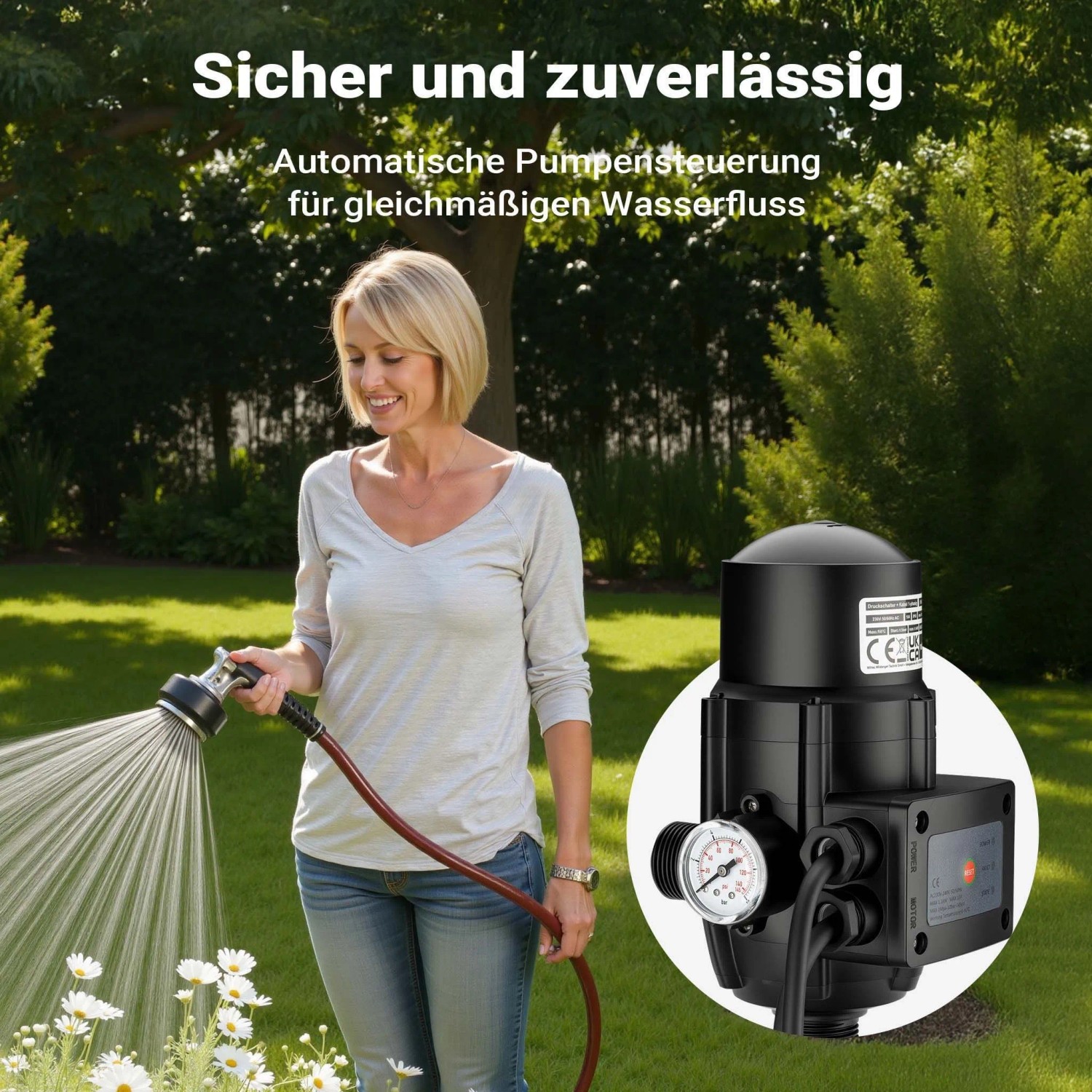 Wiltec Druckschalter Kabel Skd-2D 230V 1-Phasig Pumpensteuerung Hauswasserwerk_8